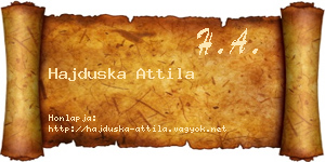 Hajduska Attila névjegykártya